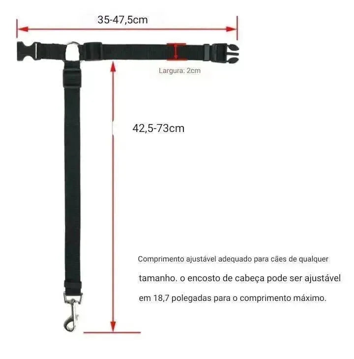 Cinto de segurança 2 em 1 - Patas D'Luxo