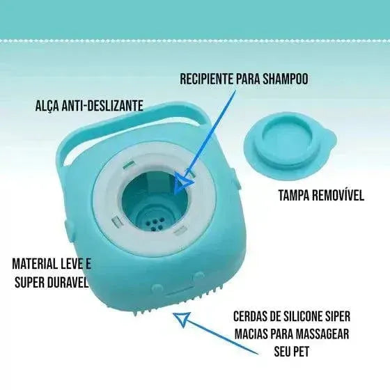 escova de higienização para pet - Patas D'Luxo