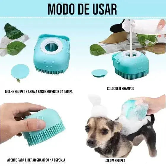 escova de higienização para pet - Patas D'Luxo